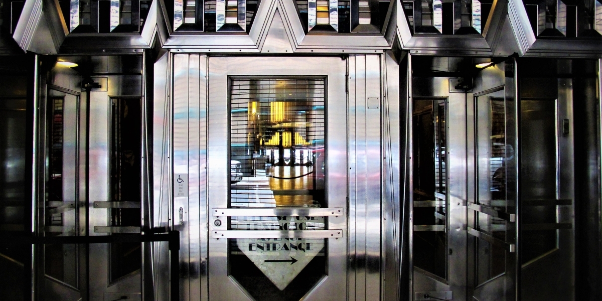 Art Deco Chrysler Building facade at golden hour