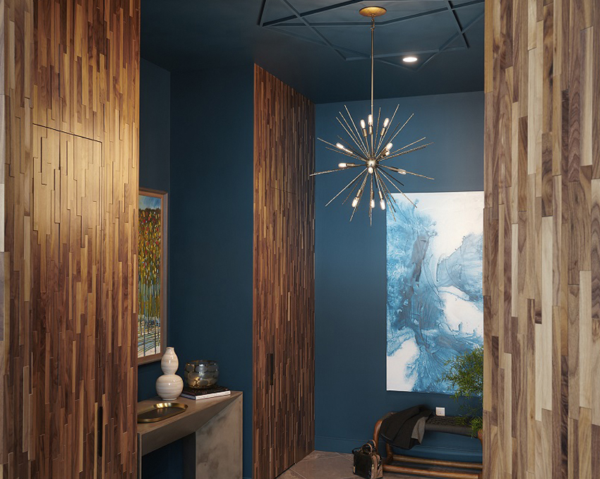 Lighting specialist reviewing fixture selections with a client